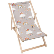 Wooden Deck Chair Beige Rainbow-M