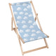 Wooden Deck Chair Blue Clouds-M