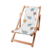 Wooden Deck Chair Blue Elephant-S