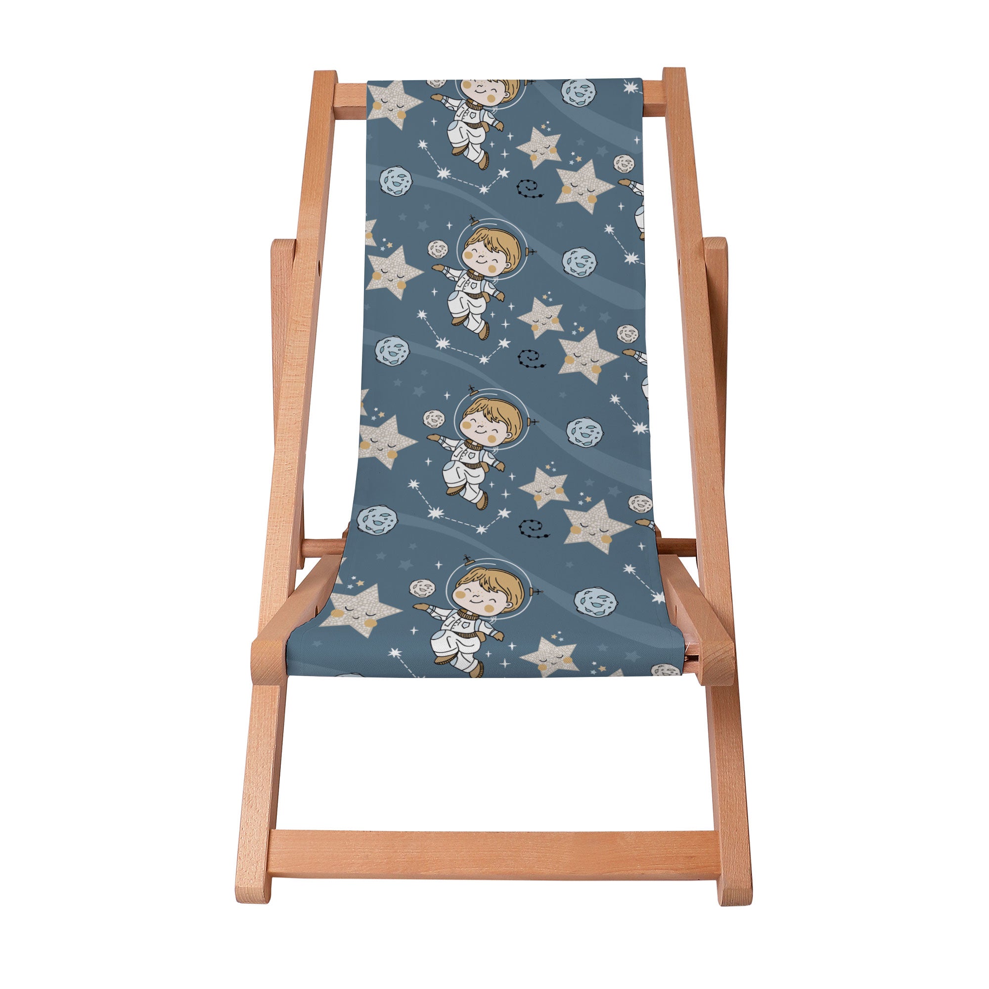 Wooden Deck Chair Boy in Space-S