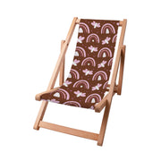 Wooden Deck Chair Butterflies and Rainbows-S