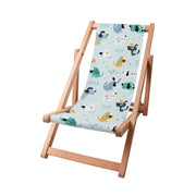 Wooden Deck Chair Cartoon Colorful Dogs-S