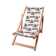 Wooden Deck Chair Cartoon Fox
