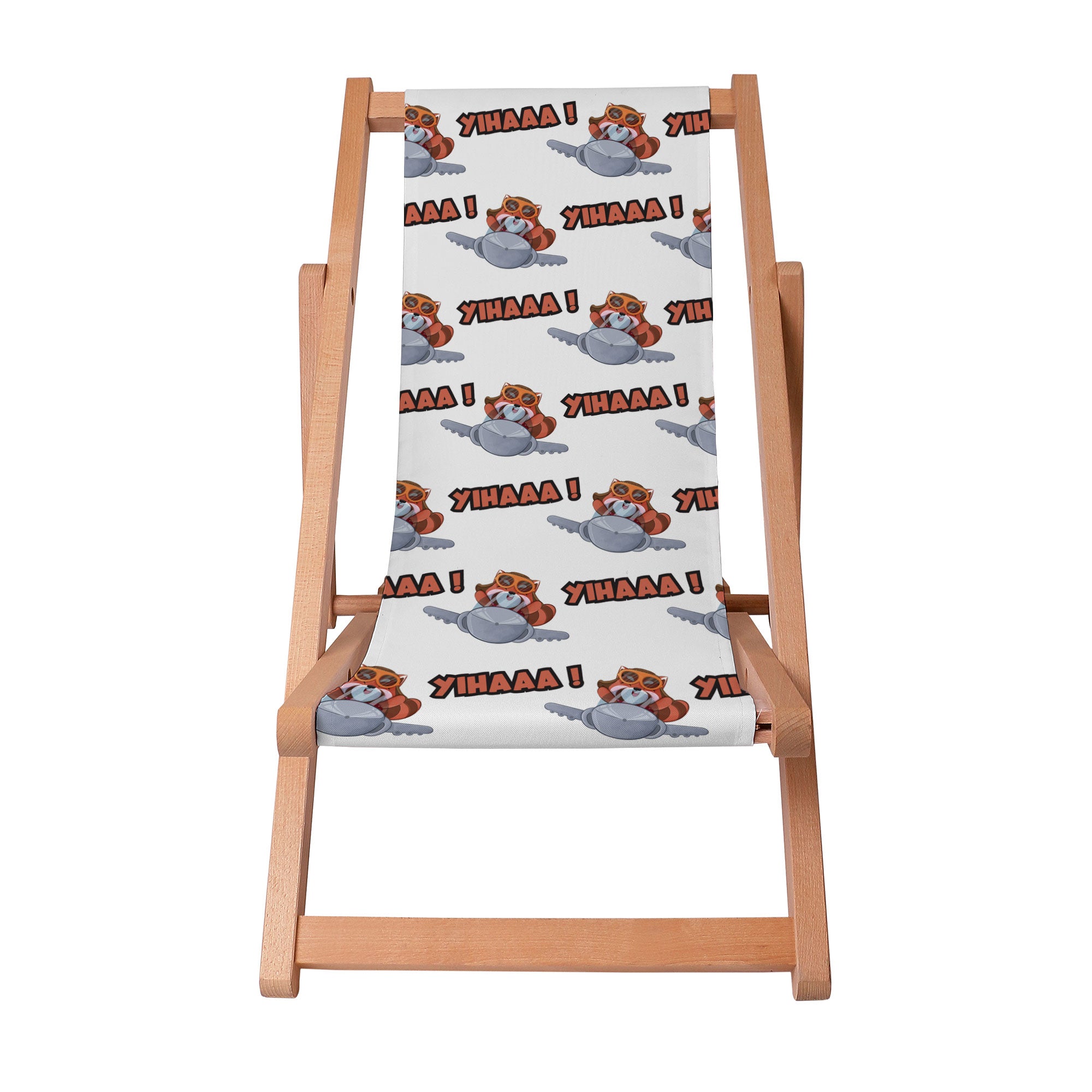 Wooden Deck Chair Cartoon Fox