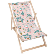 Wooden Deck Chair Cat and Plants-M