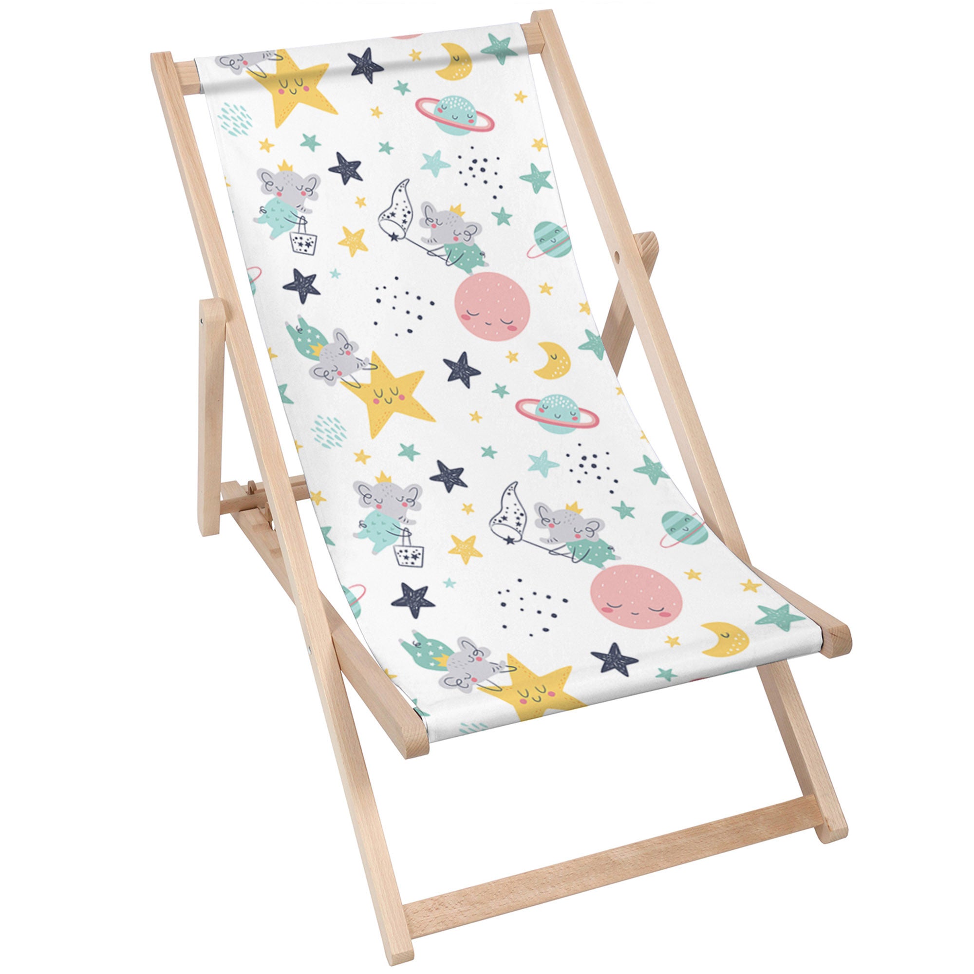 Wooden Deck Chair Catching Stars-M
