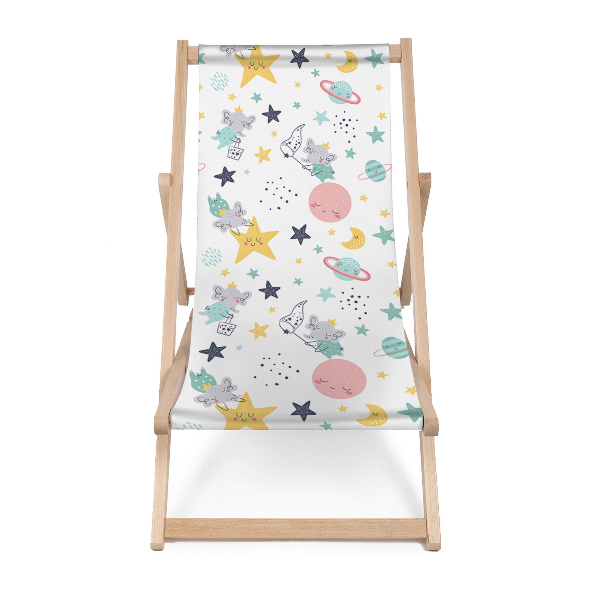 Wooden Deck Chair Catching Stars-M