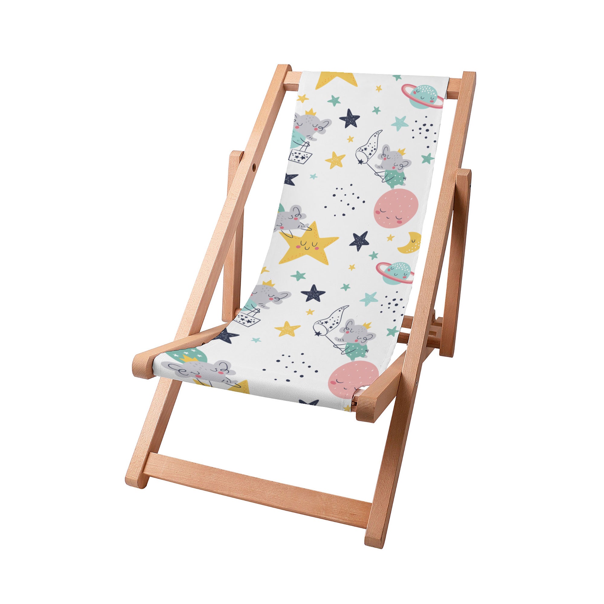Wooden Deck Chair Catching Stars-S