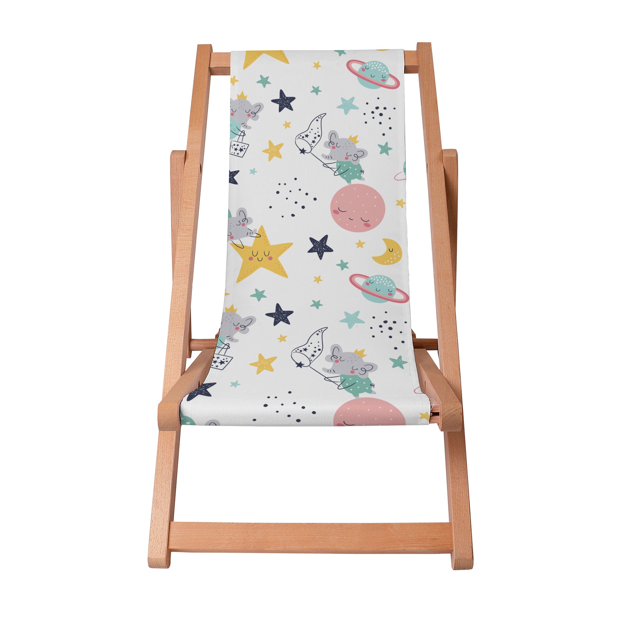 Wooden Deck Chair Catching Stars-S