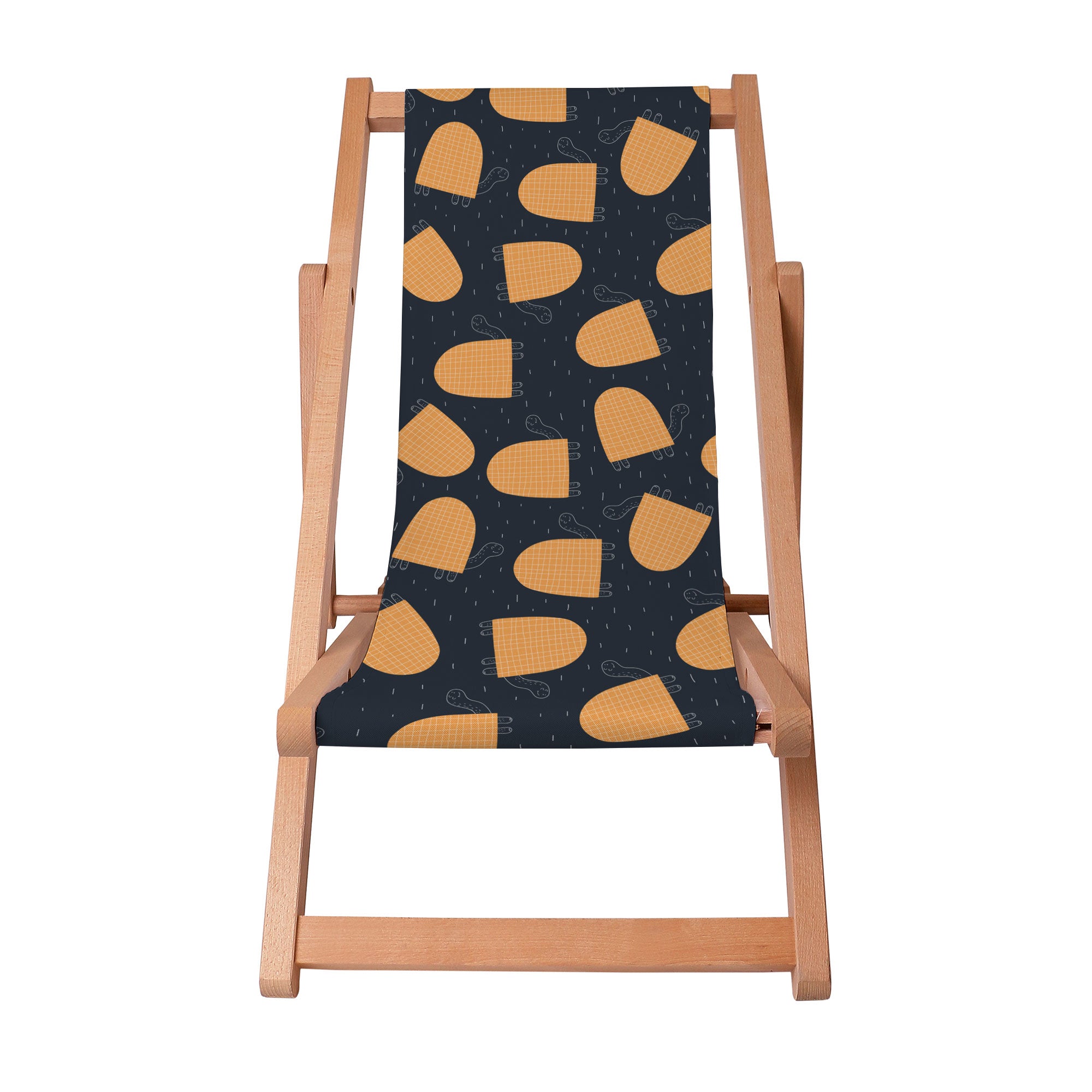 Wooden Deck Chair Chilling Turtles-S