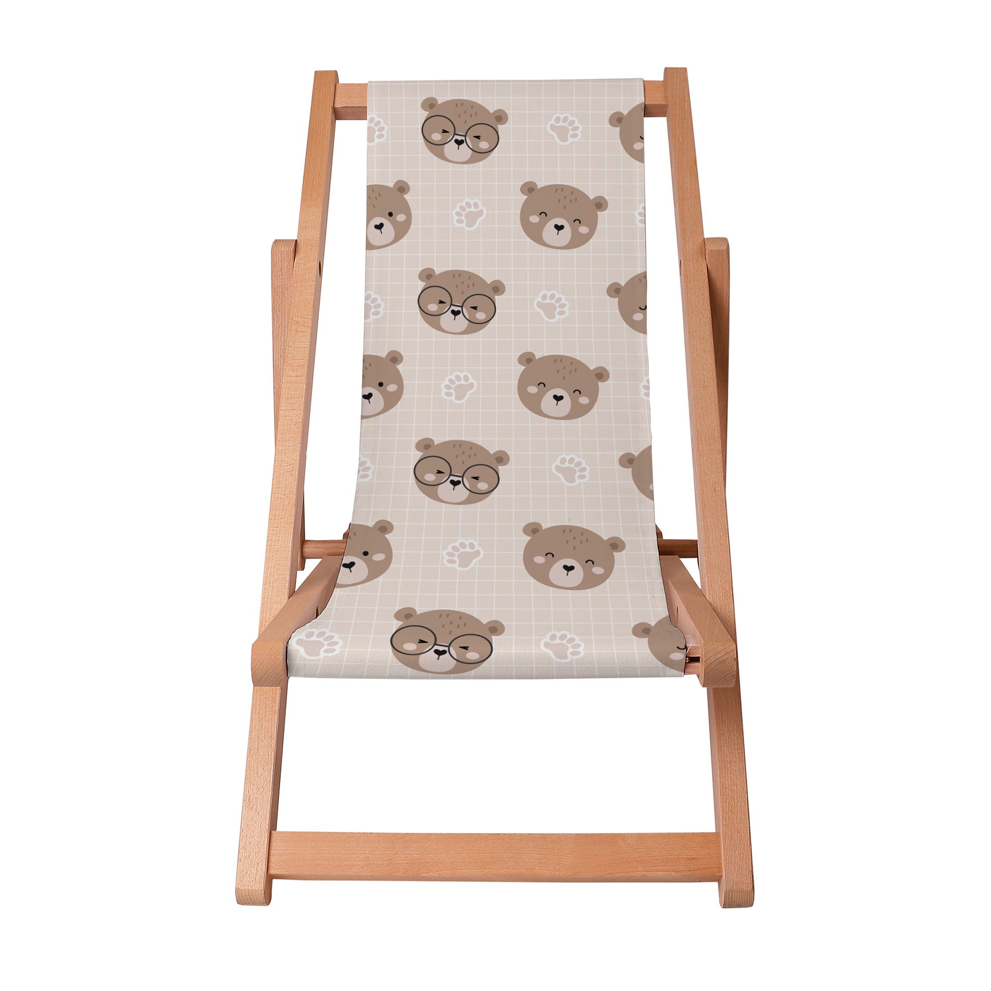 Wooden Deck Chair Cute Bear-S