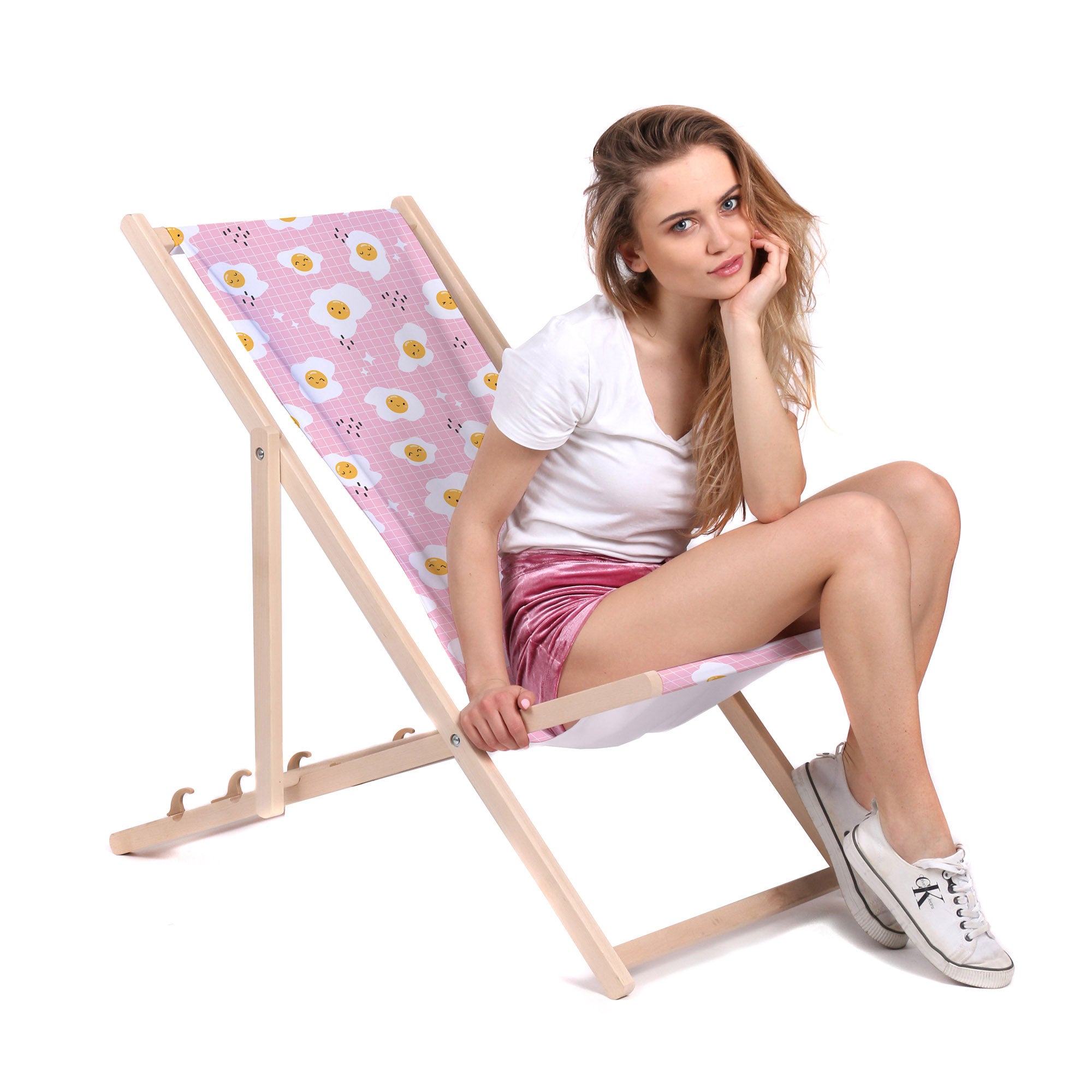Wooden Deck Chair Cute Egg-M