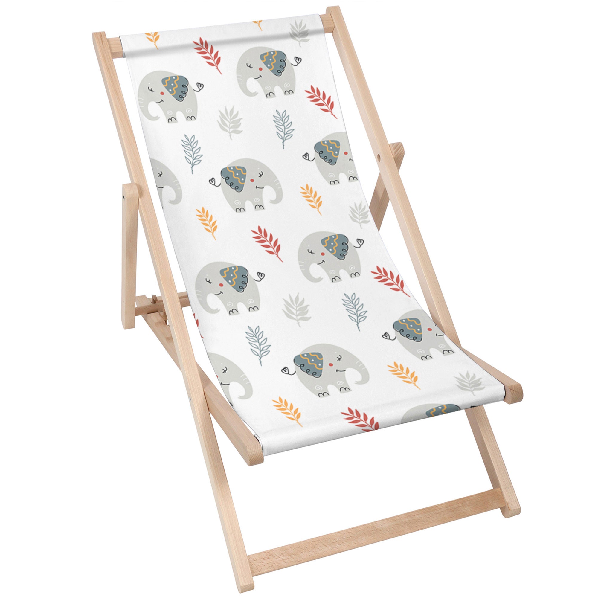 Wooden Deck Chair Cute Elephant-M