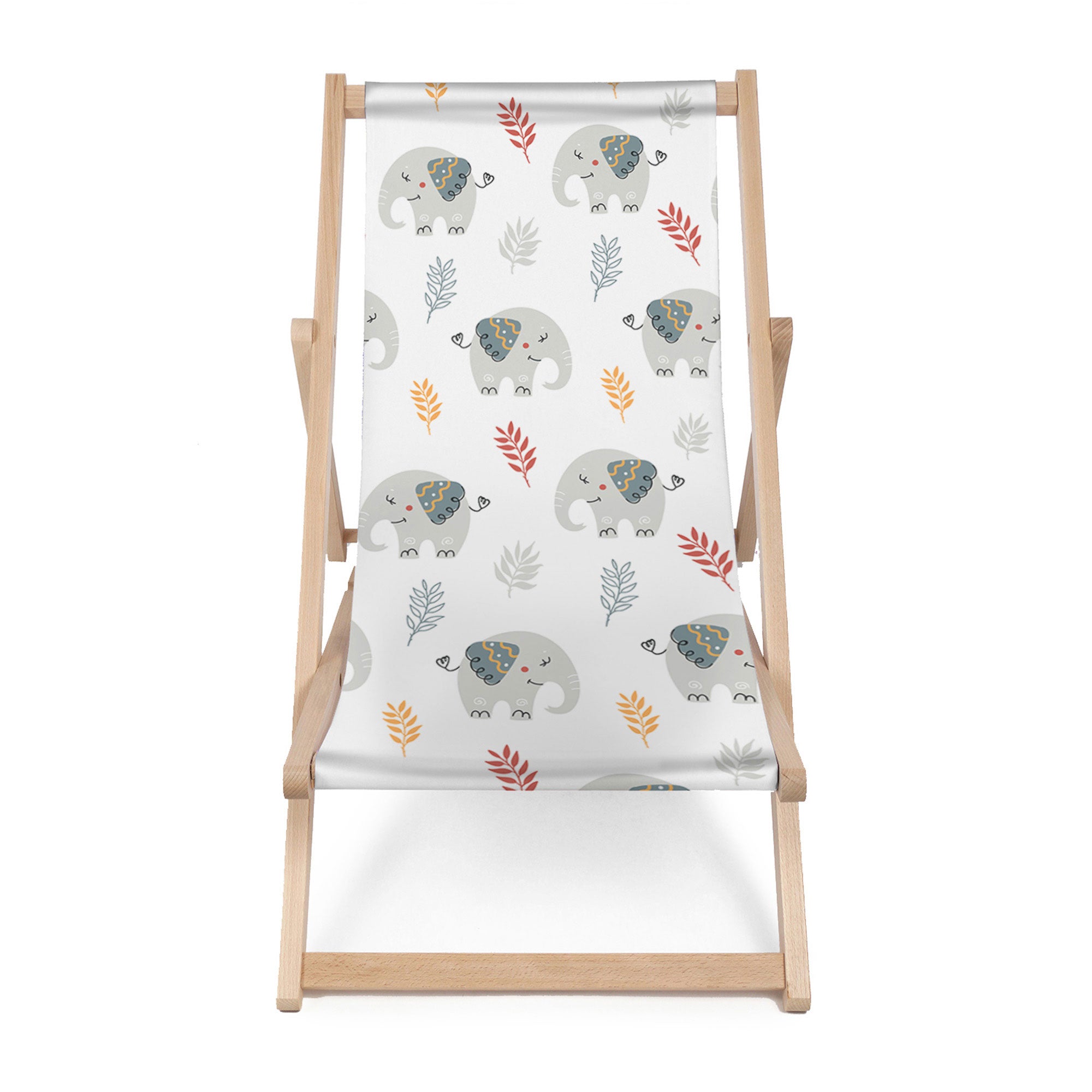 Wooden Deck Chair Cute Elephant-M