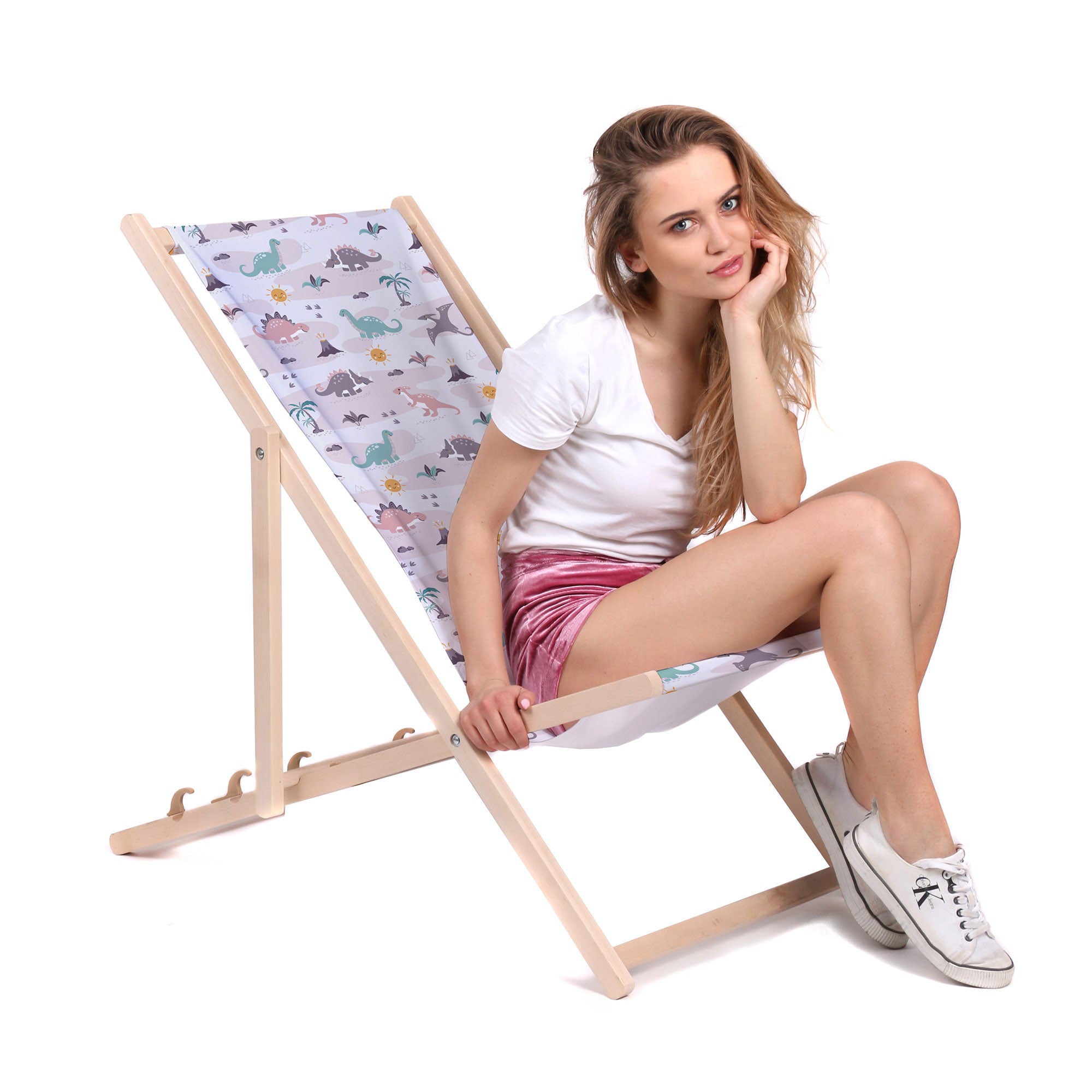 Wooden Deck Chair Dinos Friends-M