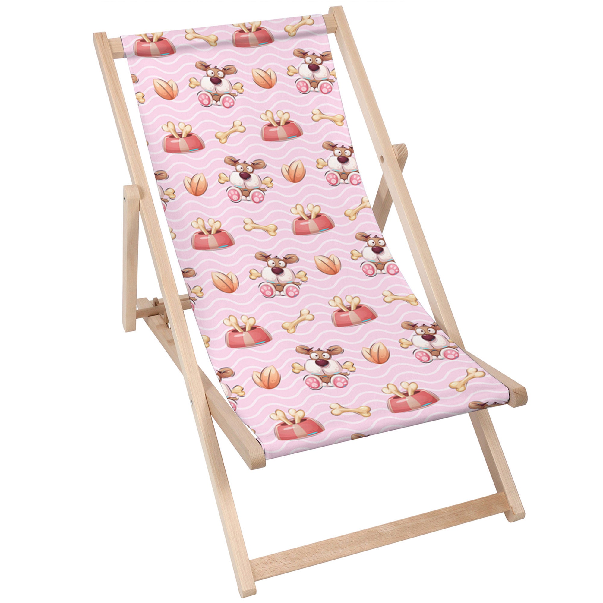 Leżak drewniany Funny Dog With Bone-M