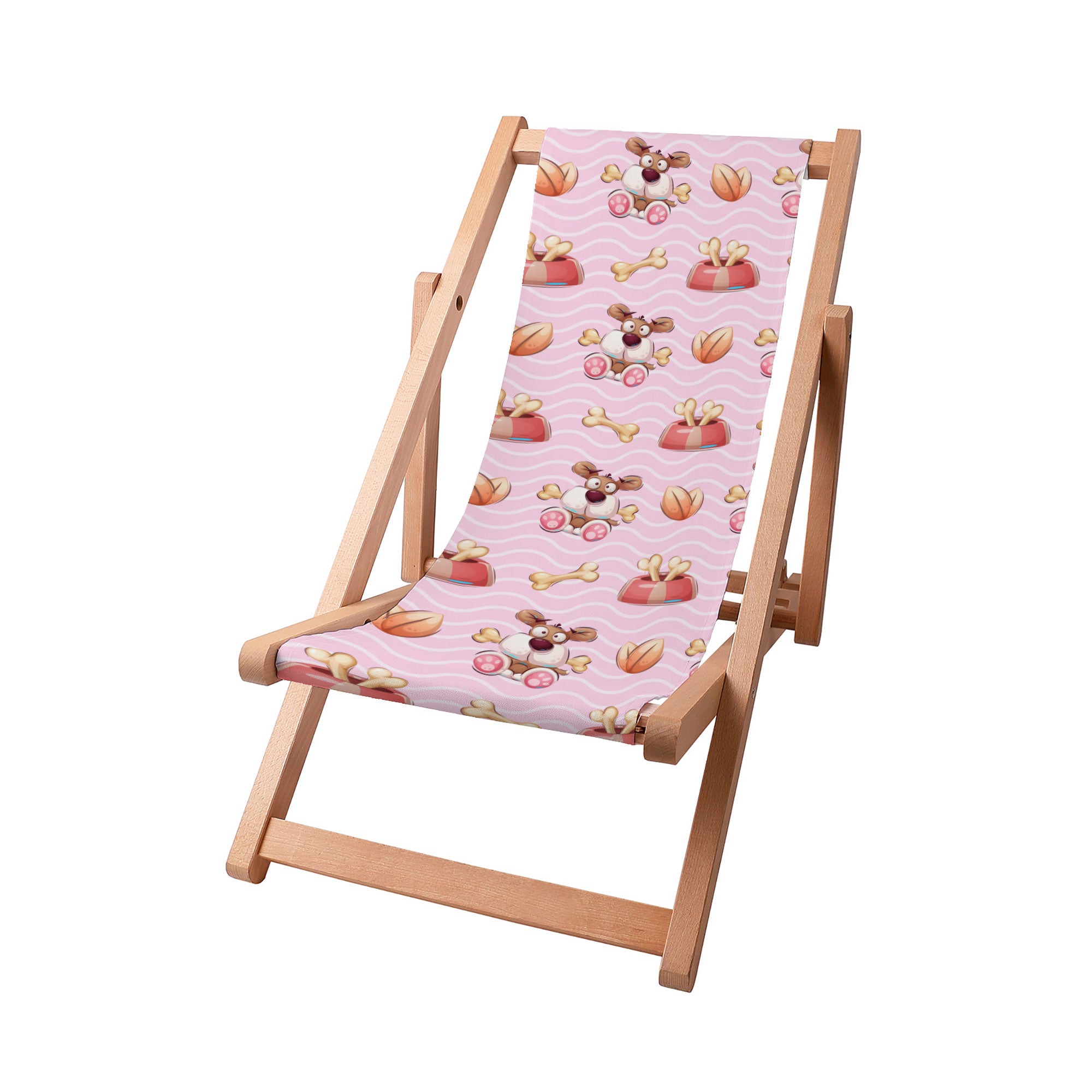 Leżak drewniany Funny Dog With Bone-S