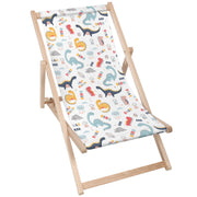 Wooden Deck Chair Funny Kids Dinosaurs-M