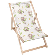 Wooden Deck Chair Funny Monkeys-M