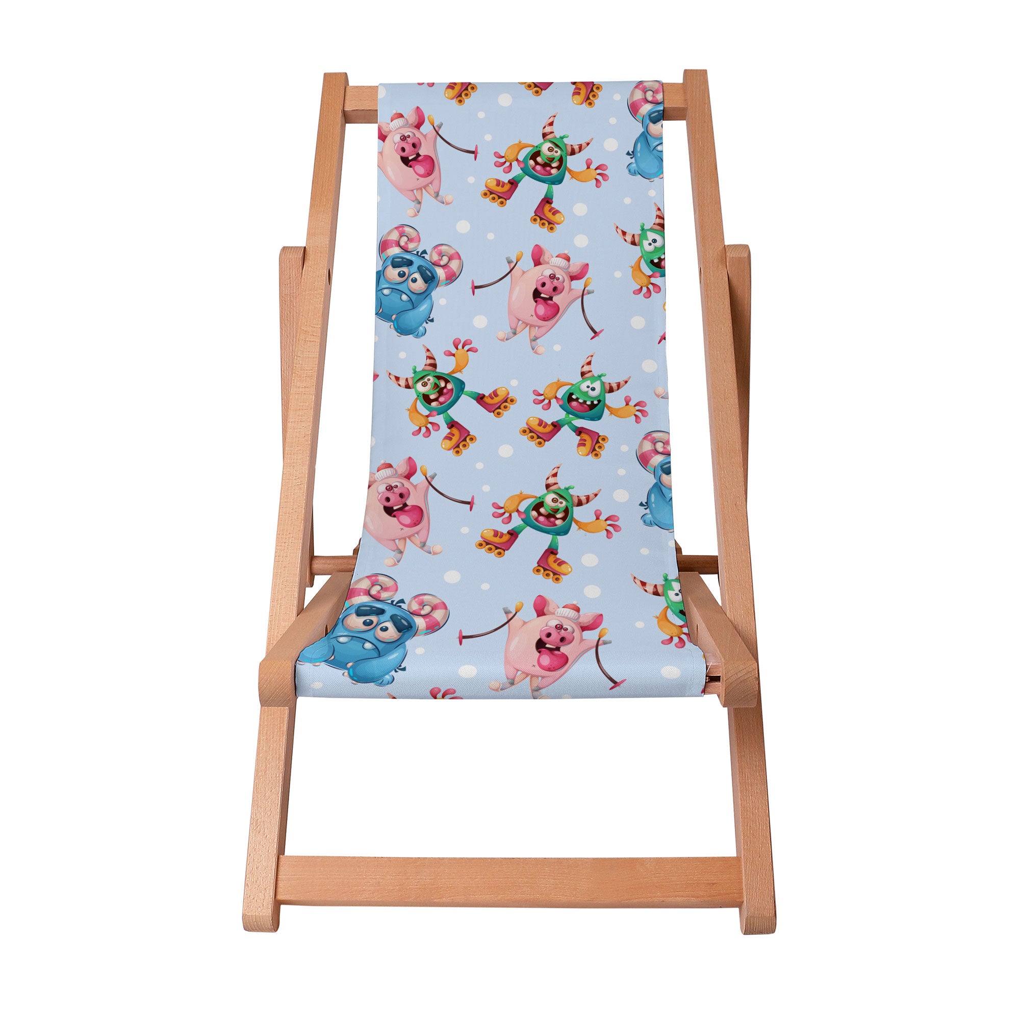 Wooden Deck Chair Funny Monsters-S