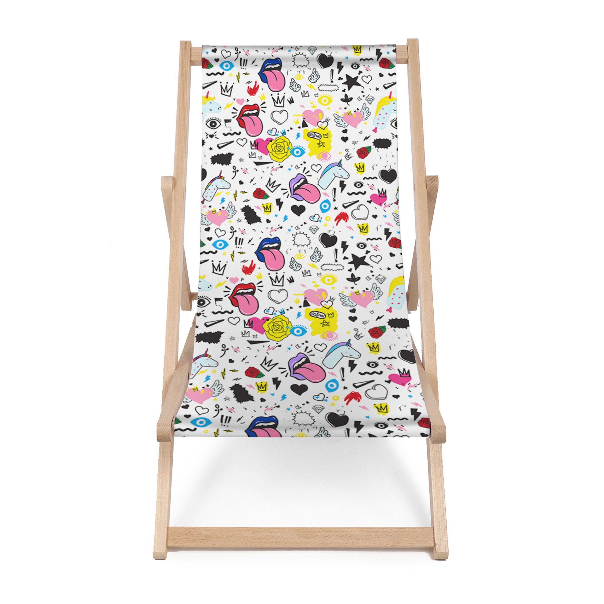 Wooden Deck Chair Girl Power-M