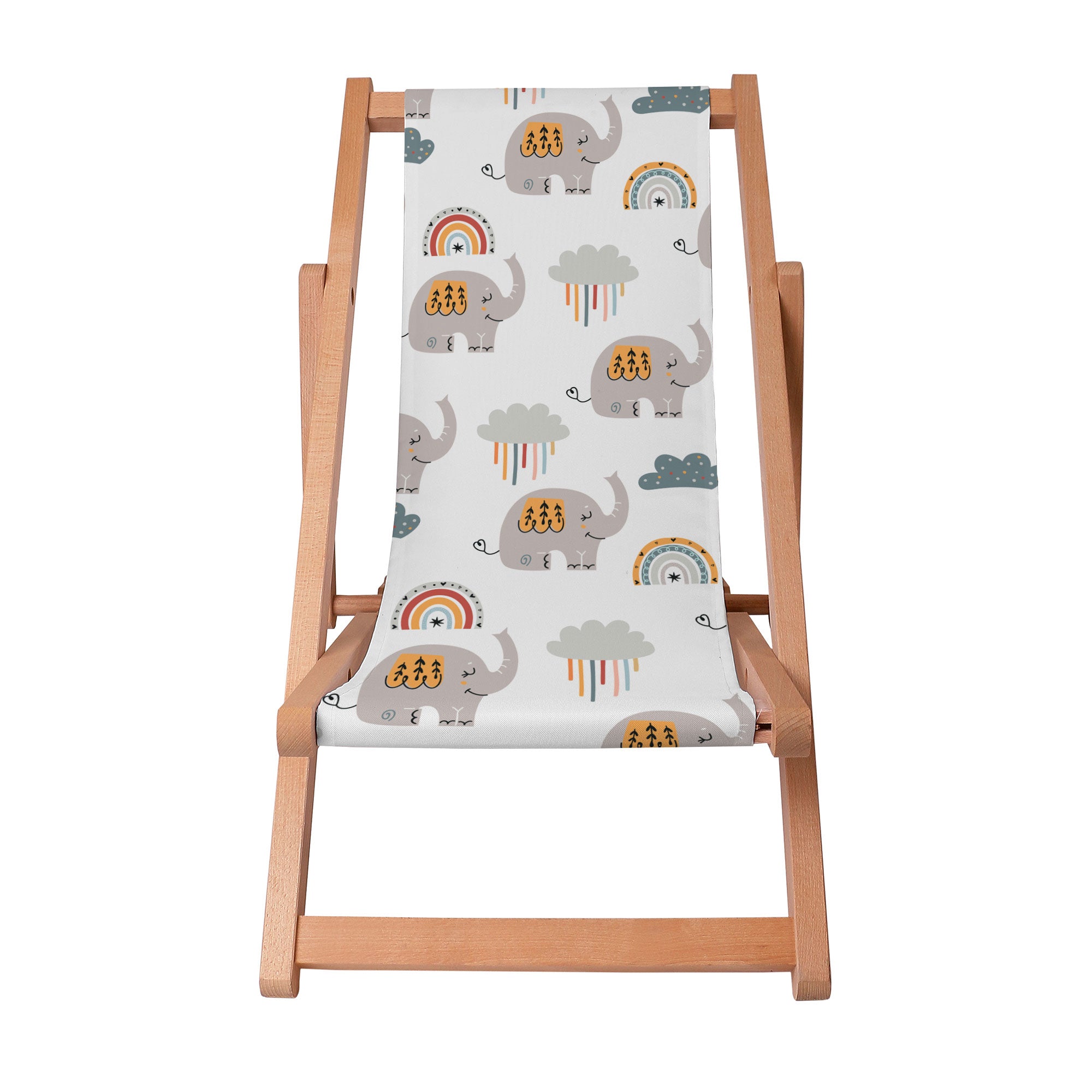 Wooden Deck Chair Grey Elephant-S