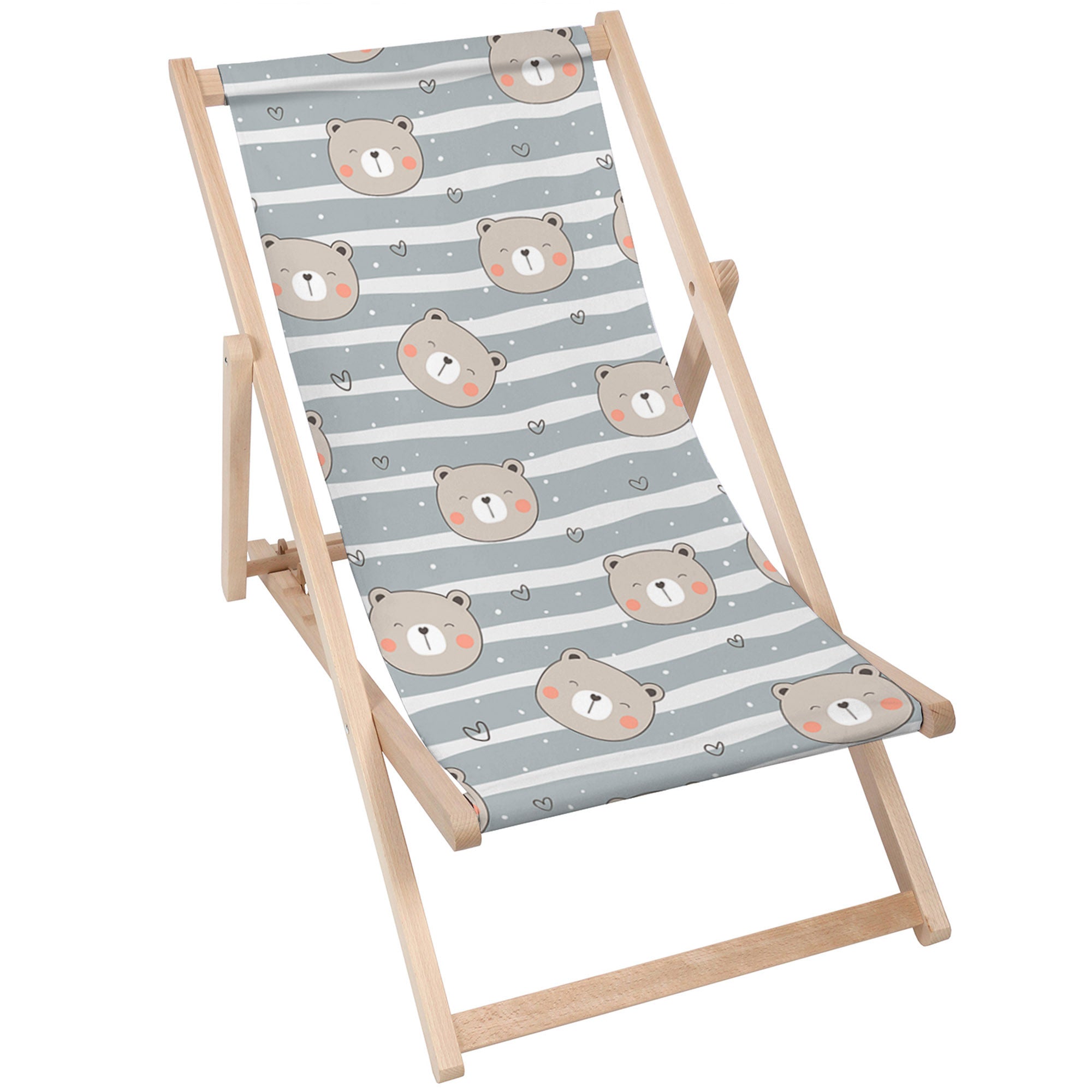 Wooden Deck Chair Happy Bear-M