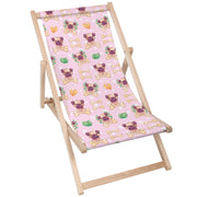 Wooden Deck Chair Happy Small Dogs-M