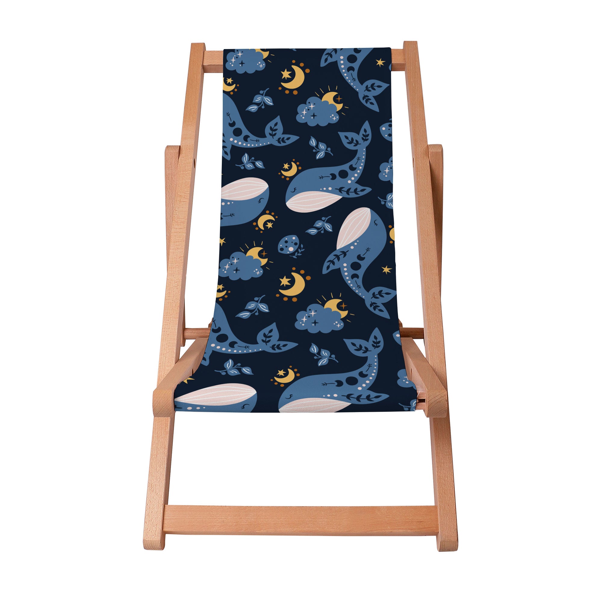 Wooden Deck Chair Whales
