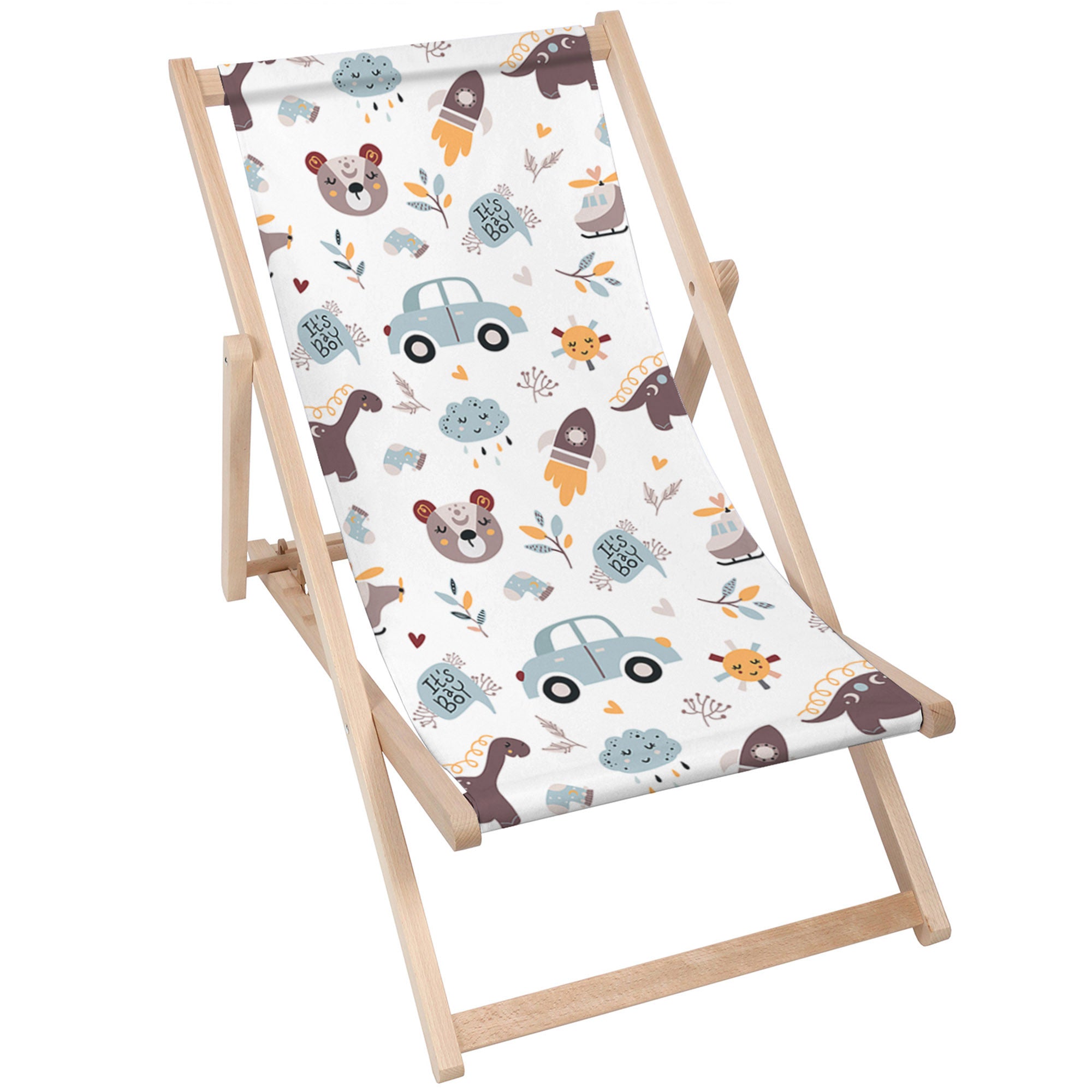 Wooden Deck Chair It's a Boy-M