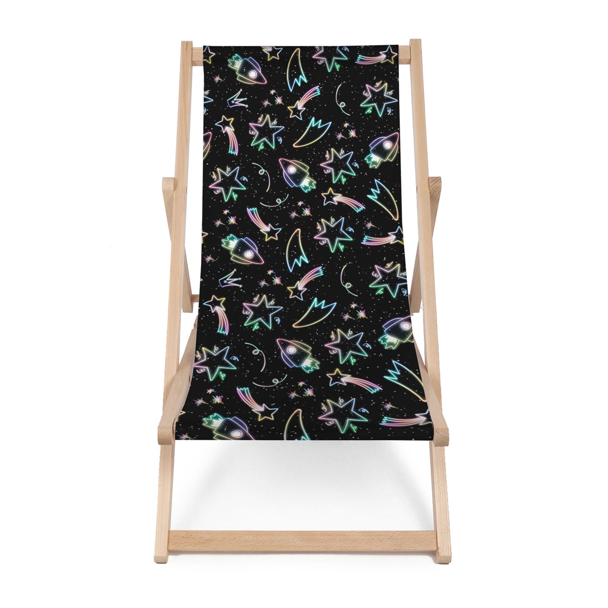 Wooden Deck Chair Neon Galaxy-M