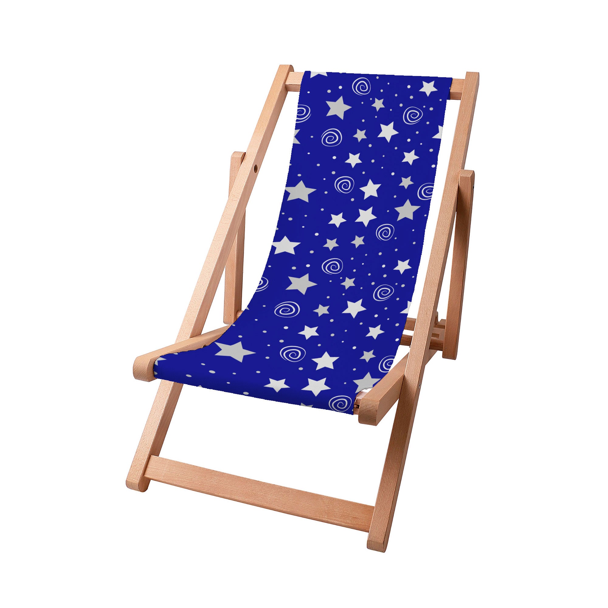 Wooden Deck Chair Night Sky Pattern-S