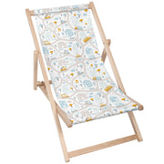 Wooden Deck Chair On the Road-M