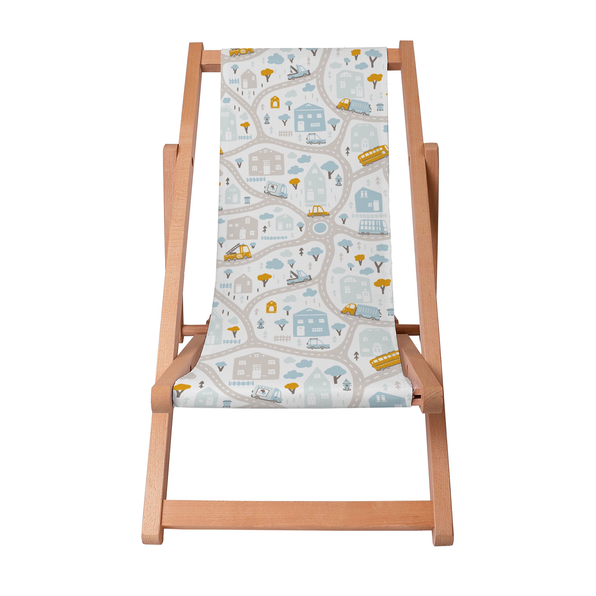 Wooden Deck Chair On the Road-S