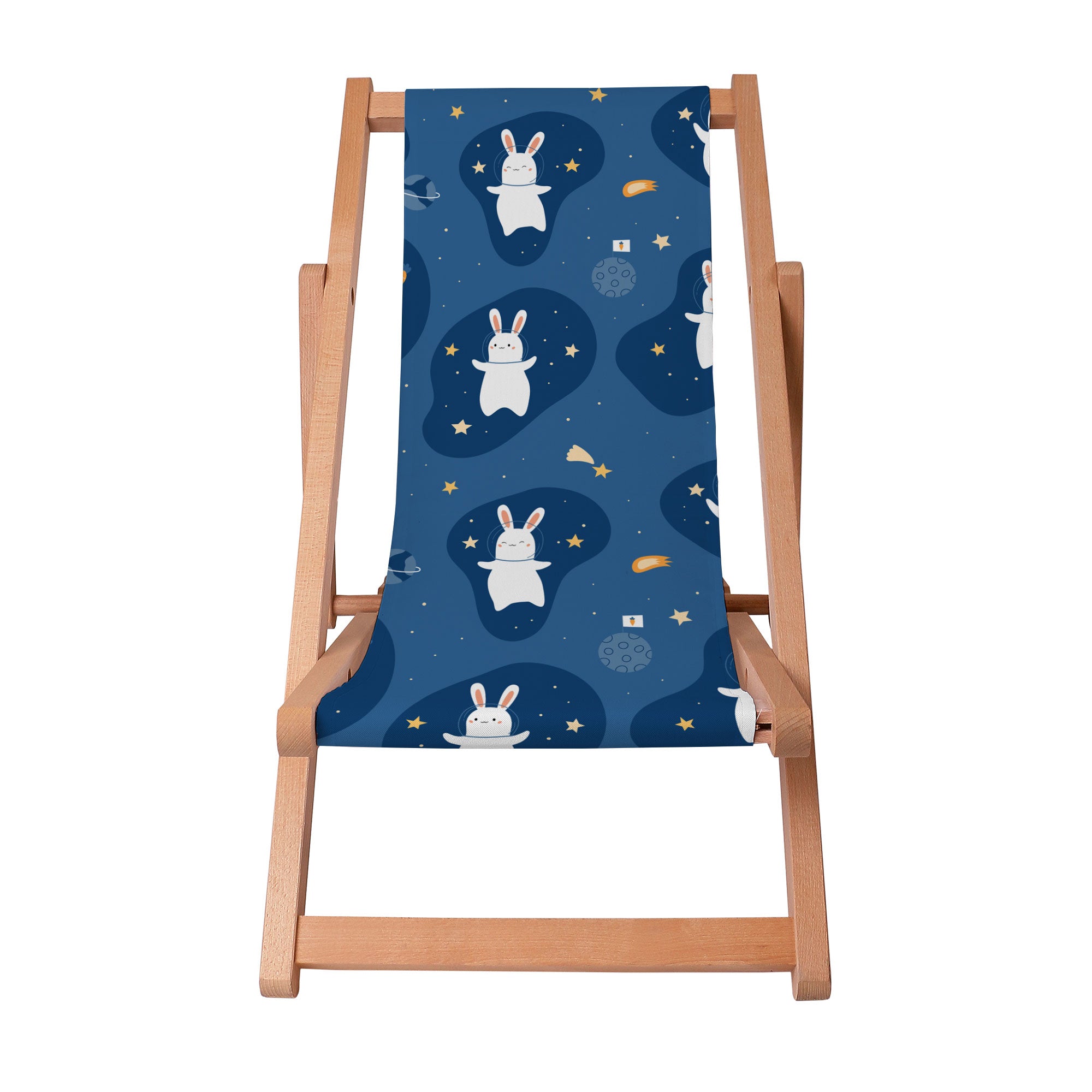 Wooden Deck Chair Rabbit in the Space-S