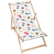 Wooden Deck Chair Rainbow and Dogs-M