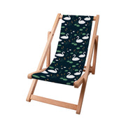 Wooden Deck Chair River Birds-S