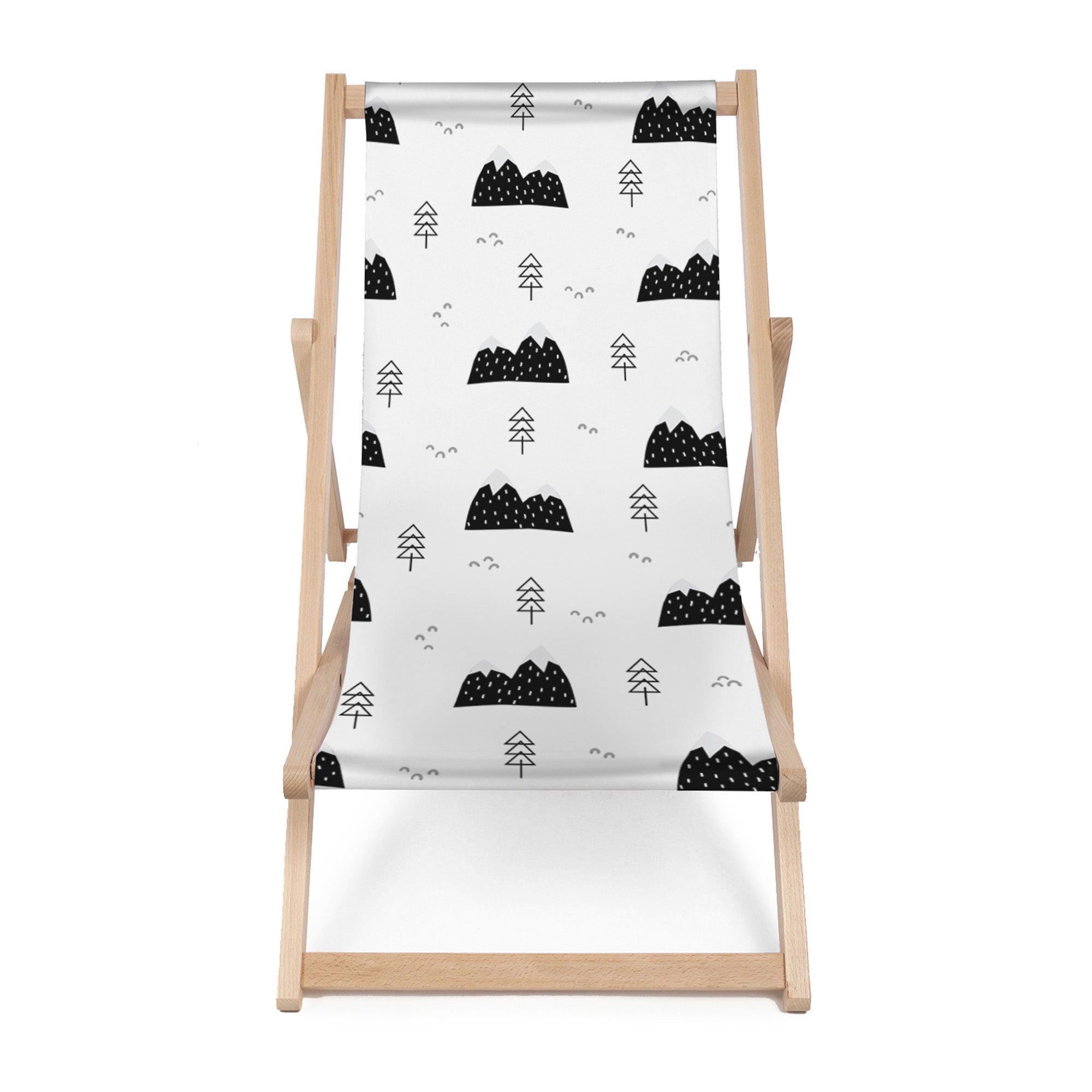 Wooden Deck Chair Scandi Mountains-M
