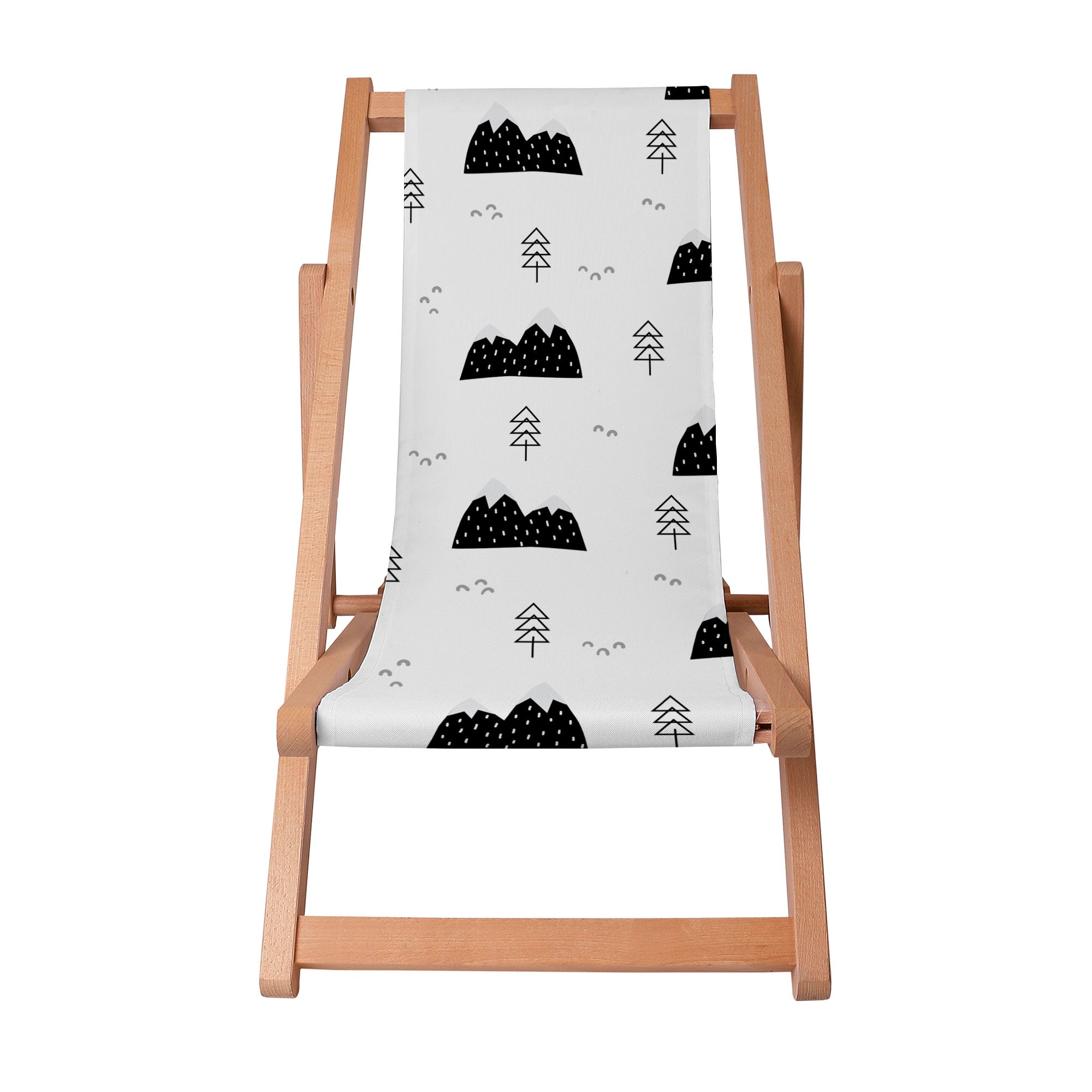 Wooden Deck Chair Scandi Mountains