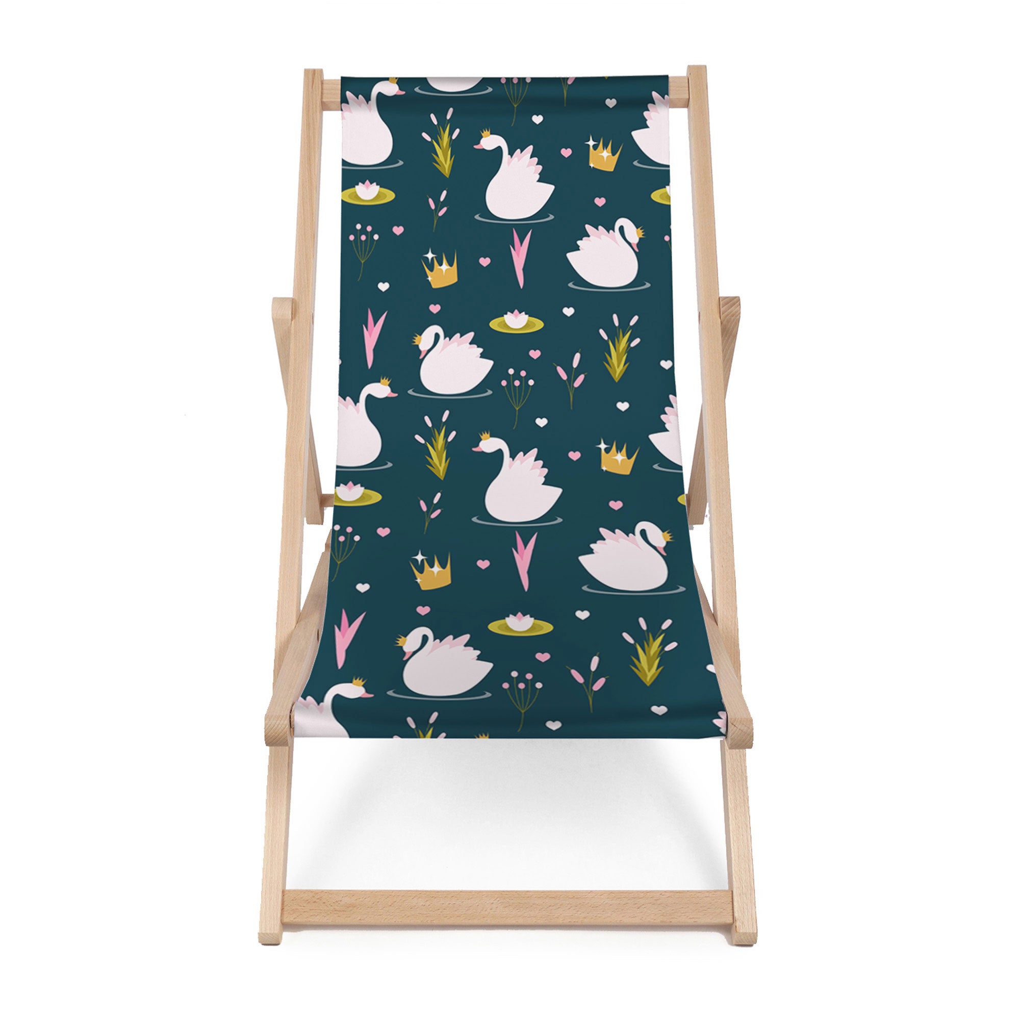 Wooden deck chair Swan Lake-M