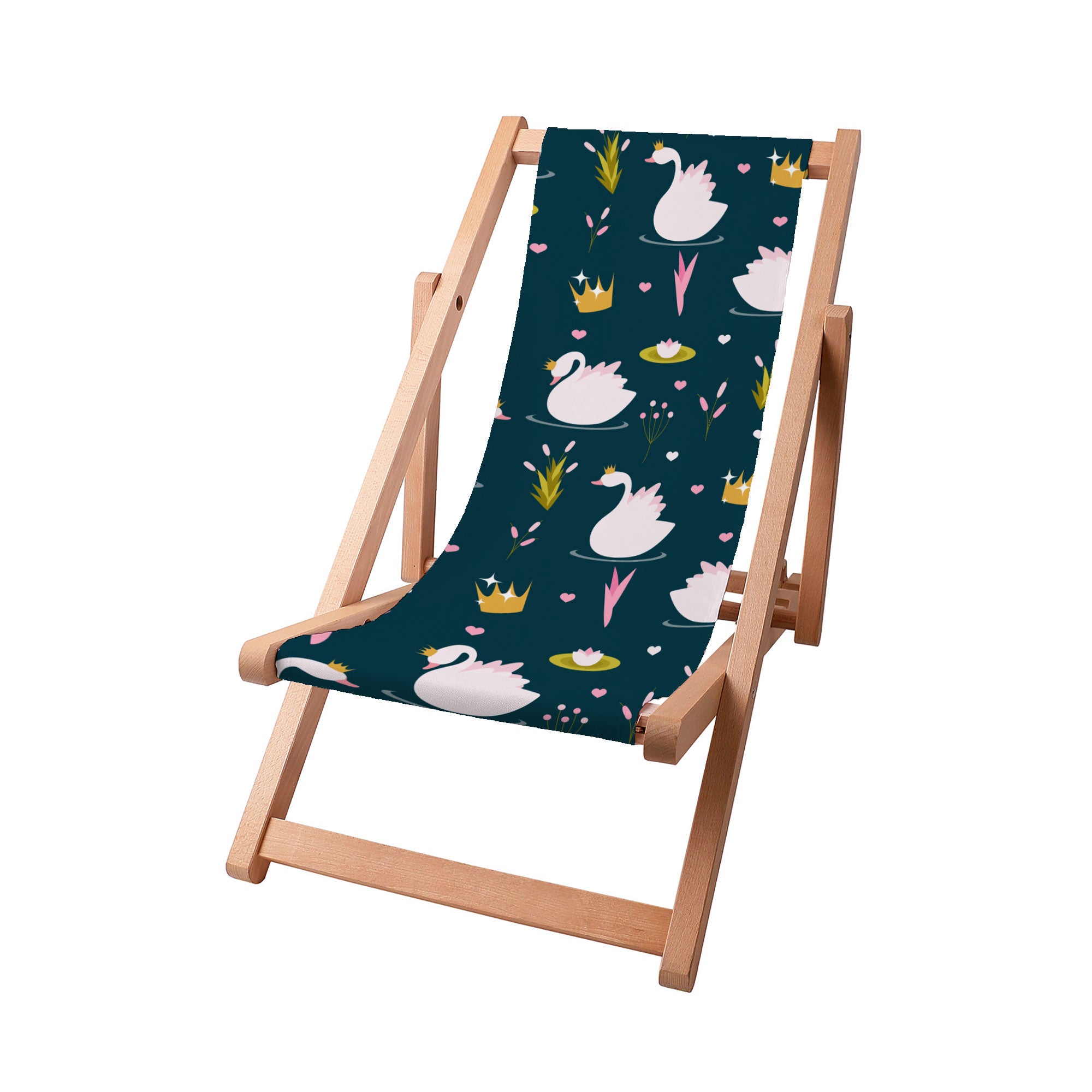 Wooden deck chair Swan Lake-S