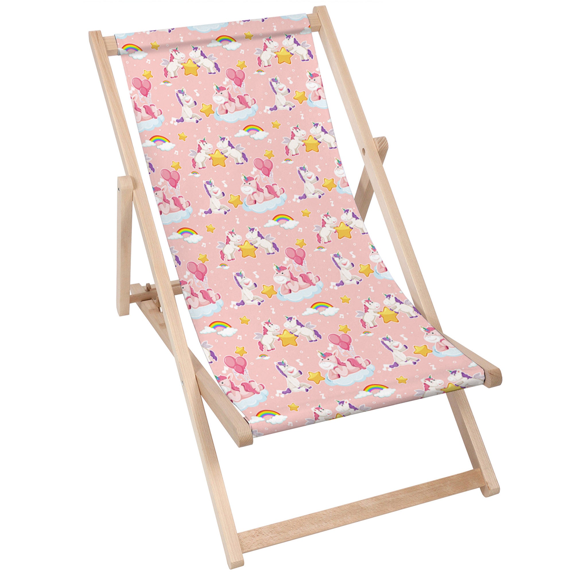 Wooden deck chair Unicorn Have Fun-M
