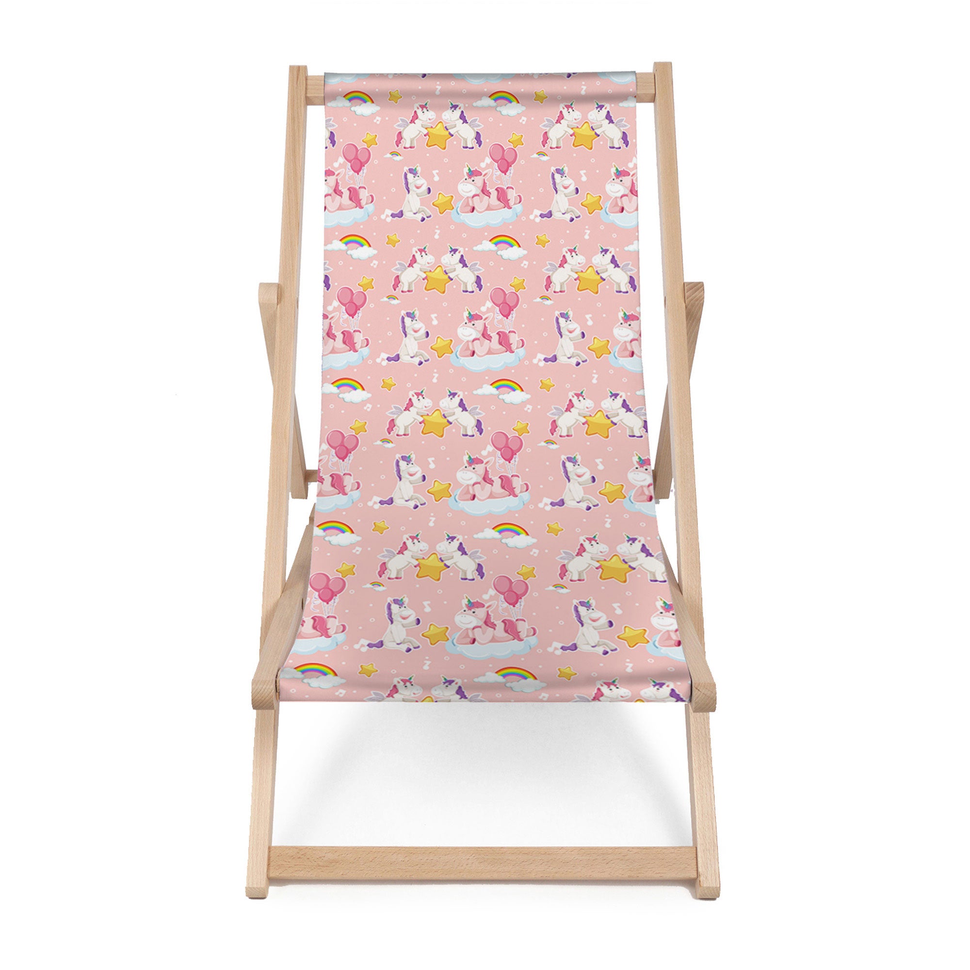 Wooden deck chair Unicorn Have Fun-M
