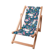 Wooden deck chair Unicorn in the Flowers-S