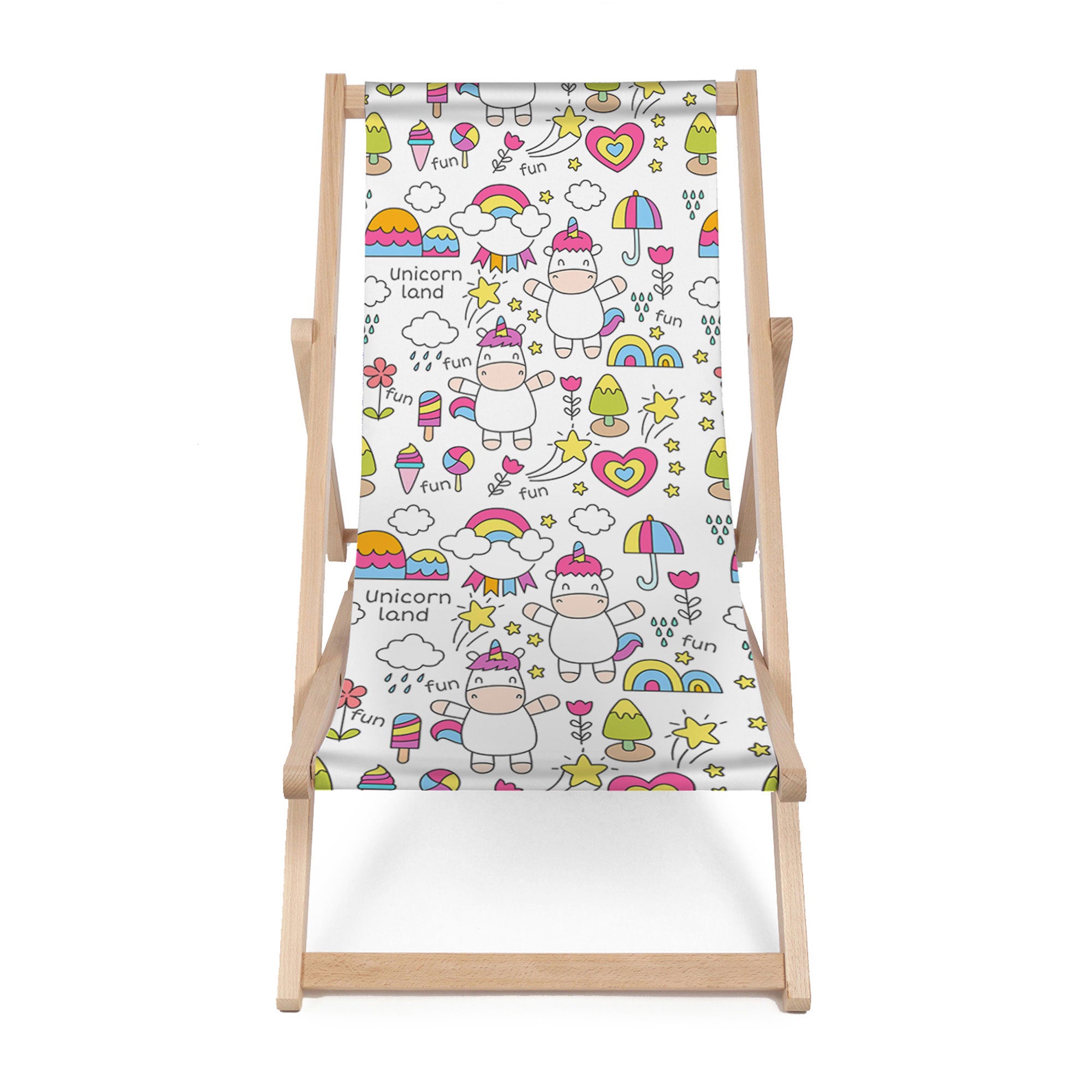 Wooden deck chair Unicorn Land-M