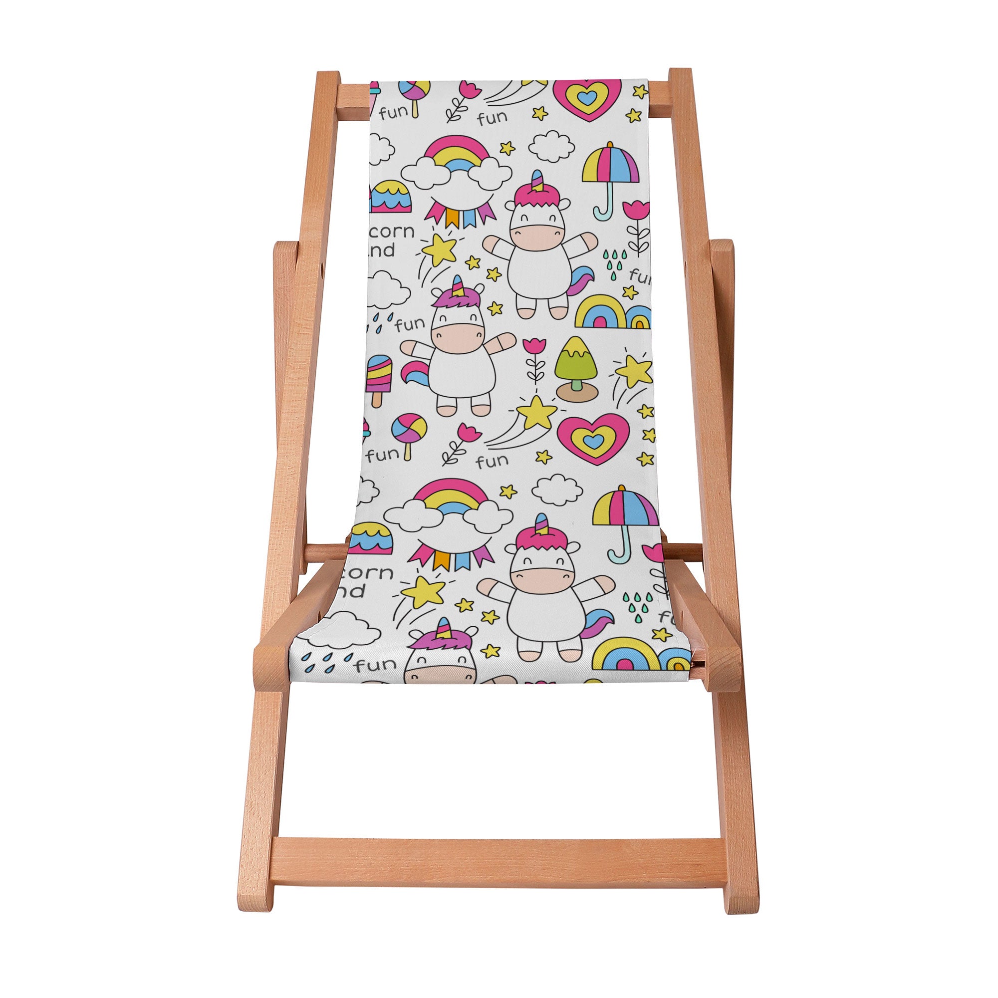 Wooden deck chair Unicorn Land-S