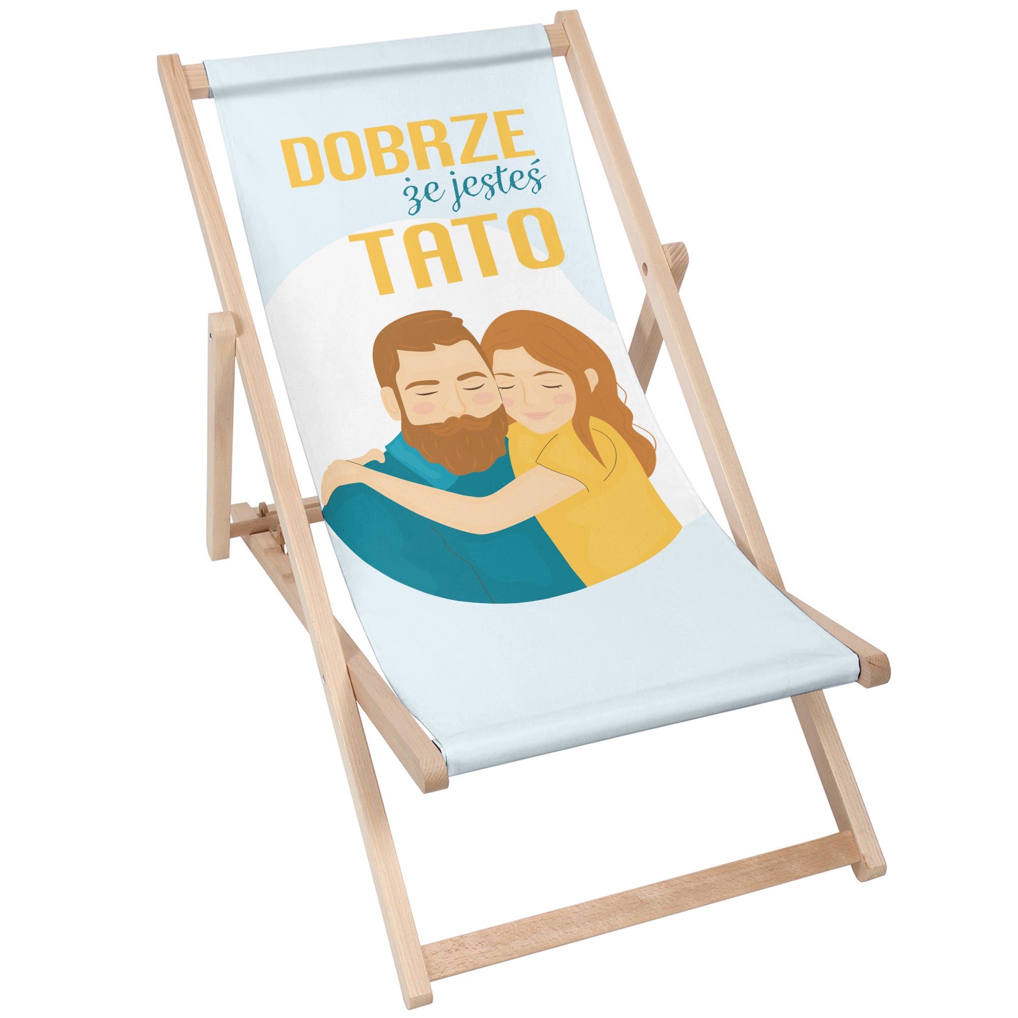 Dřevěné lehátko Dobře, že jsi Táto