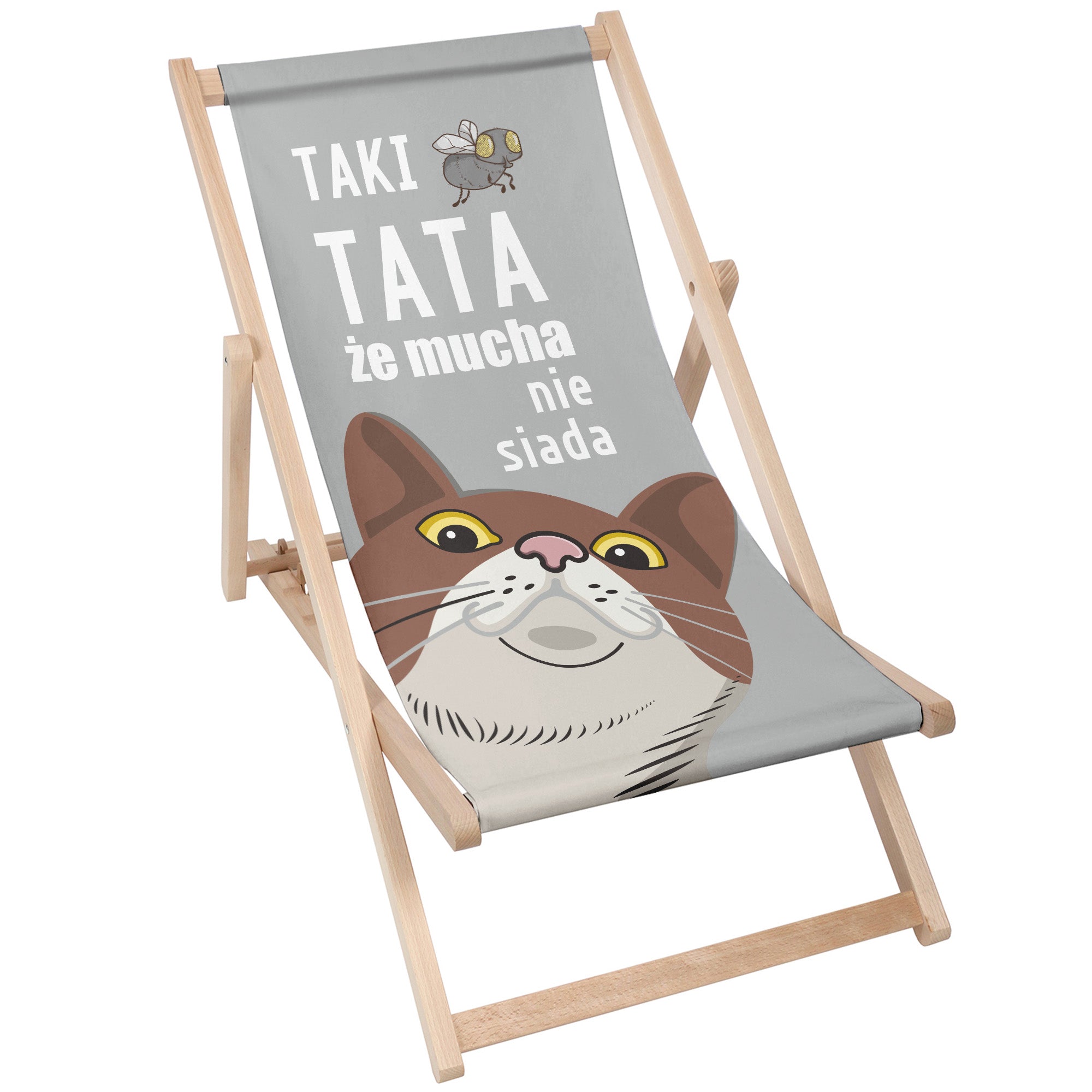 Dřevěné lehátko Táta, že moucha nesedne