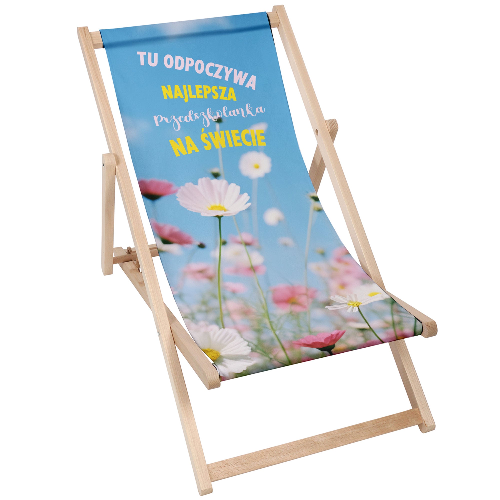 Wooden deck chair Time to relax