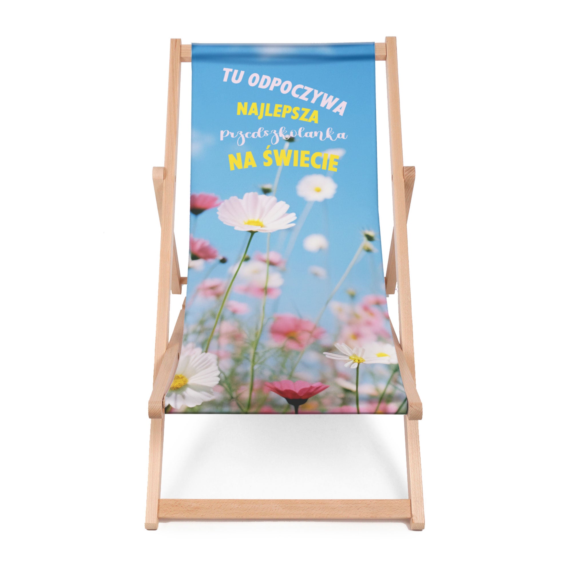 Wooden deck chair Time to relax